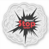 Wereldvrede! Stop de oorlog Sticker (Voorkant)