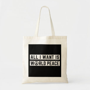 Wereldvrede tote bag