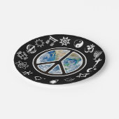 Wereldvrede - Vrede op Aarde Papieren Bordje (Gekanteld)