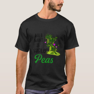 Wereldvrede wat ik alleen maar wil is gegrilde erw t-shirt