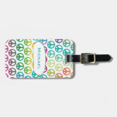 Wereldvredesmonogram Bagagelabel (Voorkant horizontaal)