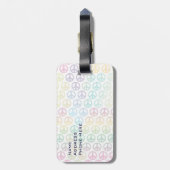 Wereldvredesmonogram Bagagelabel (Achterkant verticaal)