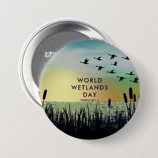 Wereldwaterdag Ronde Button 7,6 Cm (Voorkant /achterkant)