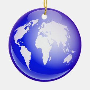 WereldWereldbol Keramisch Ornament