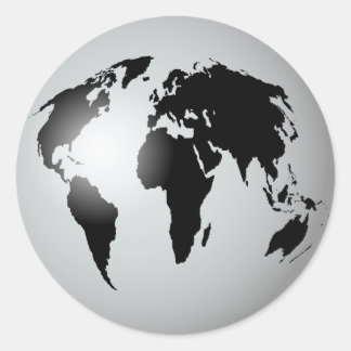 WereldWereldbol Ronde Sticker