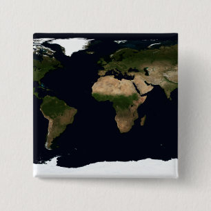 Wereldwijd afbeelding van de wereld vierkante button 5,1 cm