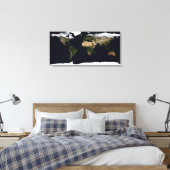 Wereldwijd afbeelding van onze wereld canvas afdruk (Insitu (Slaapkamer))