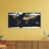 Wereldwijd afbeelding van onze wereld canvas afdruk (Insitu (Woonkamer))