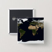 Wereldwijd afbeelding van onze wereld vierkante button 5,1 cm (Voorkant /achterkant)