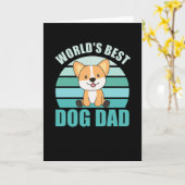 Wereldwijd beste hond pap Sweet Dog Corgi Dog Suns Kaart (Gele Bloem)