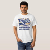 Wereldwijd beste honkbalteammanager t-shirt (Voorkant volledig)