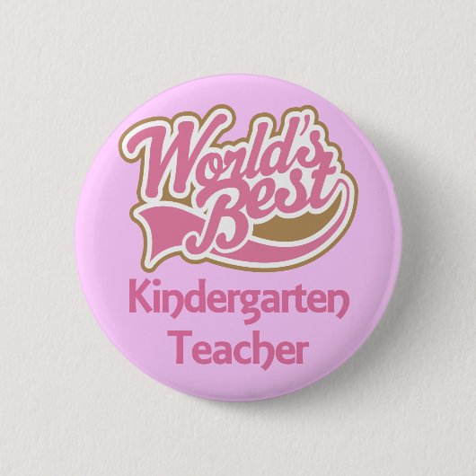 Wereldwijd beste Kindergarten leraar Ronde Button 5,7 Cm (Voorkant)