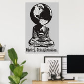 Wereldwijd bewustzijn poster (Thuiskantoor)
