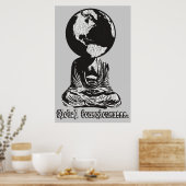 Wereldwijd bewustzijn poster (Keuken)