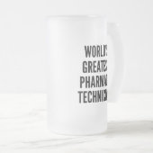 Wereldwijd de grootste apothekertechnicus matglas bierpul (Voorkant rechts)