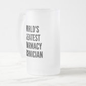 Wereldwijd de grootste apothekertechnicus matglas bierpul (Voorkant links)