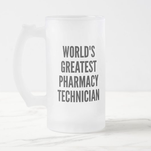 Wereldwijd de grootste apothekertechnicus matglas bierpul (Links)