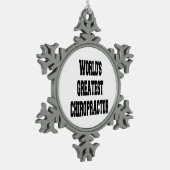 Wereldwijd de grootste chiropractor tin sneeuwvlok ornament (Links)