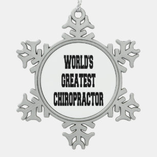 Wereldwijd de grootste chiropractor tin sneeuwvlok ornament