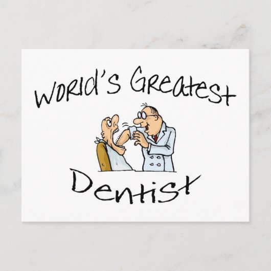Wereldwijd de grootste Dentist Open Wide Briefkaart (Voorkant)