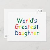 Wereldwijd de grootste dochter briefkaart (Voorkant / Achterkant)