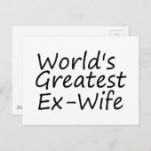 Wereldwijd de grootste ex-vrouw briefkaart (Voorkant / Achterkant)