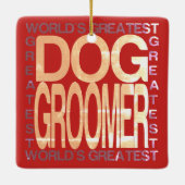 Wereldwijd de grootste hondenfokker keramisch ornament (Achterkant)