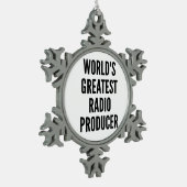 Wereldwijd de grootste radioproducent tin sneeuwvlok ornament (Links)