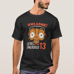 Wereldwijd gameniveau 13 ontgrendeld 13e verjaarda t-shirt