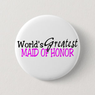 Wereldwijd het grootste meisje van eer ronde button 5,7 cm