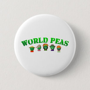 Wereldwijd Ronde Button 5,7 Cm