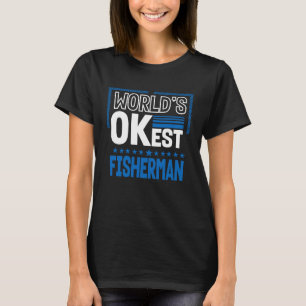 Wereldwijd Vist de beste visser de Humor viswerk T-shirt