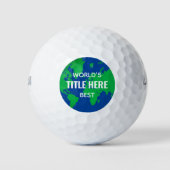 Wereldwijd Wereldbol voor de beste beroepstitel te Golfballen (Voorkant)