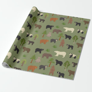 Wereldwijde Beren Cadeaupapier