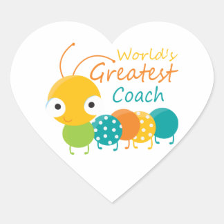 Wereldwijde Beste coach Hart Sticker
