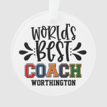 Wereldwijde Beste coach Ornament