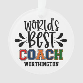 Wereldwijde Beste coach Ornament