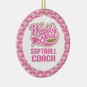 Wereldwijde beste Softball Coach Gift Ornament (Rechts)