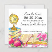 Wereldwijde Chic Wedding Save the Date Magnetische Uitnodiging (Voorkant)