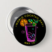 Wereldwijde Cocktail Day Ronde Button 7,6 Cm (Voorkant /achterkant)