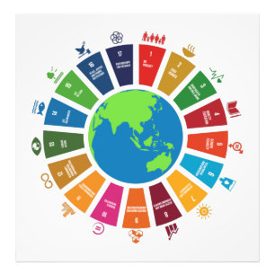 Wereldwijde doelstellingen VN 2030 Foto Afdruk