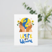Wereldwijde eenheid voor Oekraïne Briefkaart (Staand voorkant)