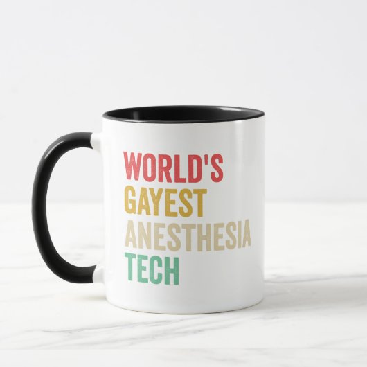 Wereldwijde Gayest anesthesia Tech Funny Gift Mok (Links)