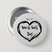 Wereldwijde Gothic Dag Button met dode bijkantoren (Voorkant /achterkant)