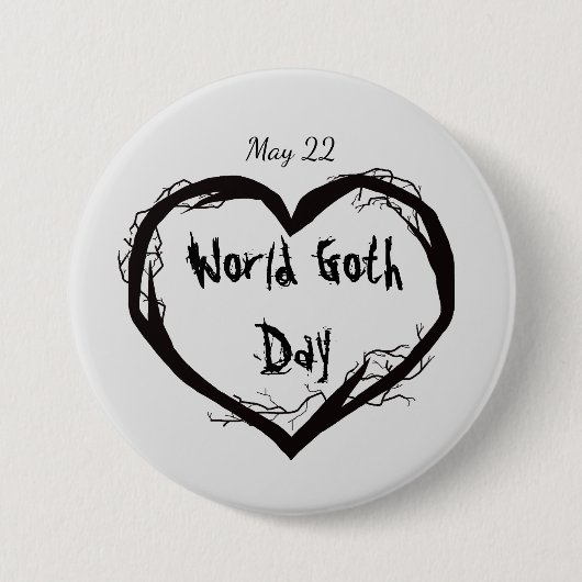 Wereldwijde Gothic Dag Button met dode bijkantoren (Voorkant)