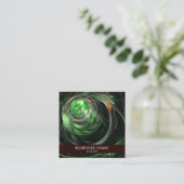 Wereldwijde groene Abstracte kunst Professional Vierkante Visitekaartje (Staand voorkant)