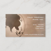 Wereldwijde Handel Azië Branch Kantoor Corporate Visitekaartje (Achterkant)