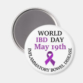 Wereldwijde IBD Day Awareness Ribbon Magneet (Voorkant / Achterkant)