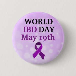 Wereldwijde IBD Day Awareness Ribbon Ronde Button 5,7 Cm