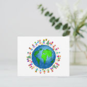 Wereldwijde kerstKinderen Feestdagenkaart (Staand voorkant)